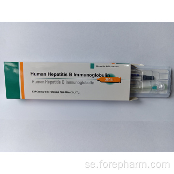 Färglös klar vätska av humant hepatit B immunglobulin